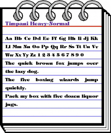 Timpani_Heavy-Normal Regular animated font preview