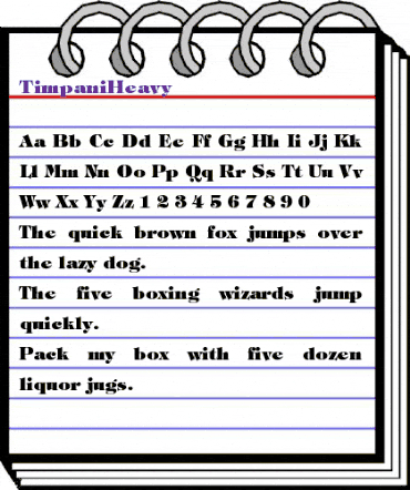 TimpaniHeavy Regular animated font preview