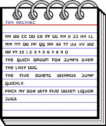 Tipi Archaic Regular animated font preview