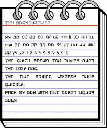 Tipi Archaic Inline Regular animated font preview