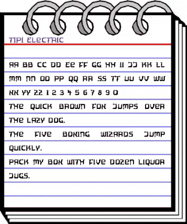 Tipi Electric animated font preview Tipi Electric animated font preview