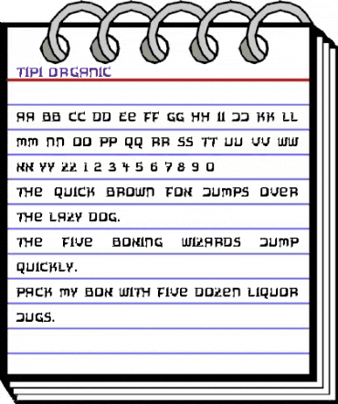 Tipi Organic Regular animated font preview