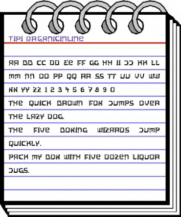 Tipi Organic Inline Regular animated font preview