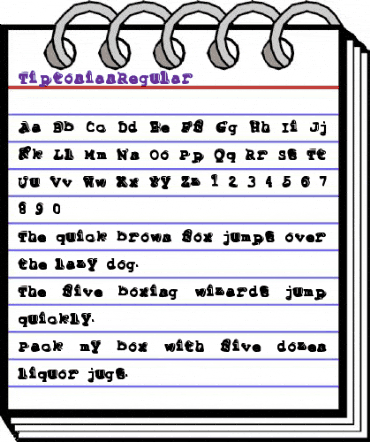 Tiptonian Regular animated font preview