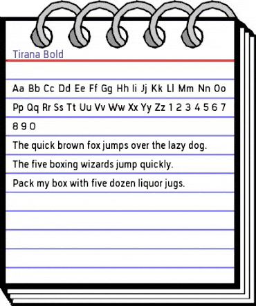 Tirana Bold Regular animated font preview
