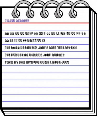 Tissue Regular animated font preview Tissue Regular animated font preview