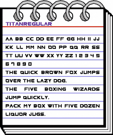 TITAN Regular animated font preview