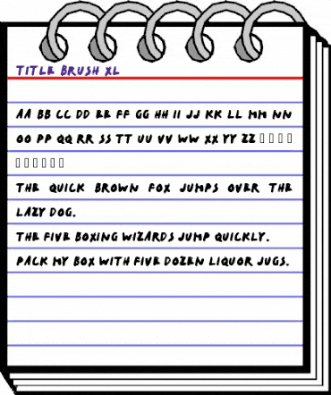 TitleBrushXL Extra-Bold animated font preview