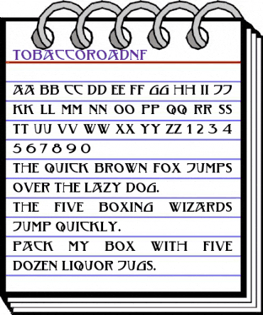 Tobacco Road NF Regular animated font preview