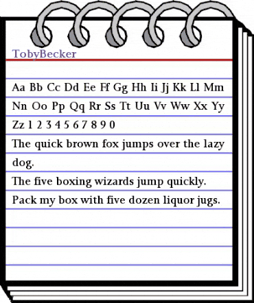 TobyBecker Regular animated font preview