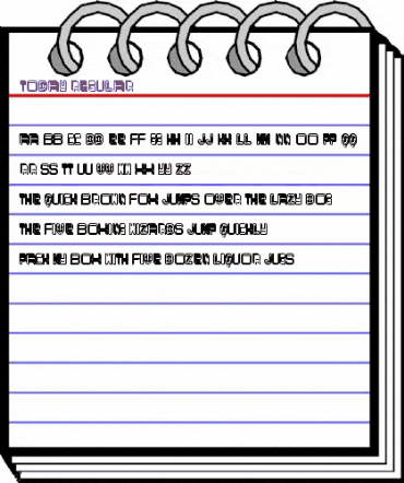 Today Regular animated font preview