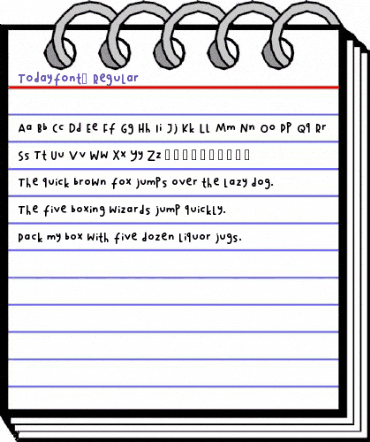 Todayfont1 Regular animated font preview