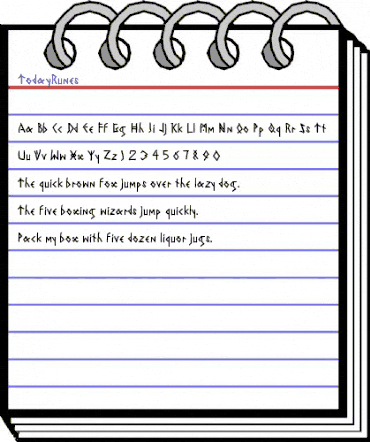 TodayRunes Regular animated font preview