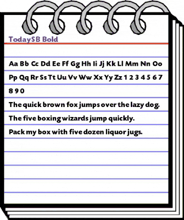 TodaySB-Bold Regular animated font preview