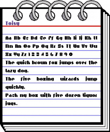 Toisy Regular animated font preview