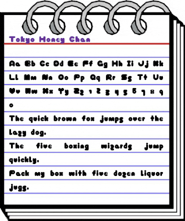 Tokyo Honey Chan Regular animated font preview