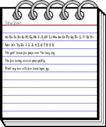 Tokyo Street Regular animated font preview