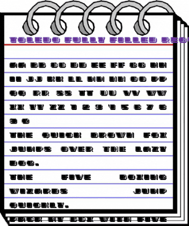 Toledo Fully Filled Regular animated font preview