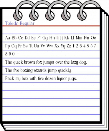 Toledo Regular animated font preview