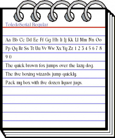 ToledoSerial Regular animated font preview