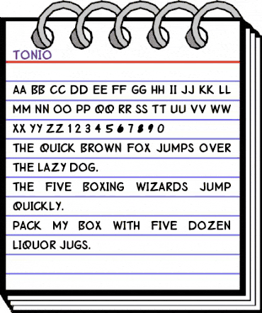 Tonio Regular animated font preview