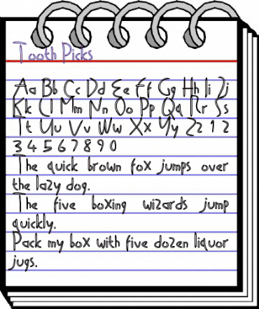 Tooth Picks Regular animated font preview