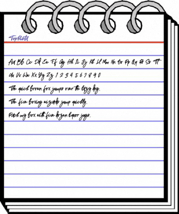 TopRista Regular animated font preview