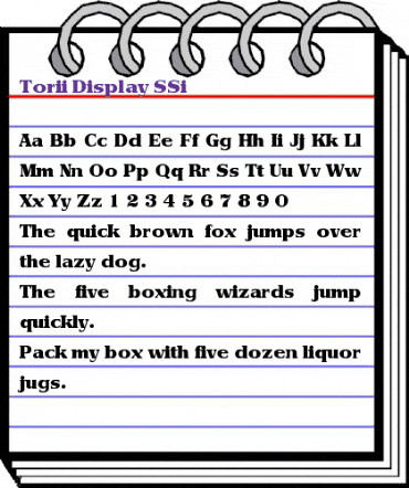 Torii Display SSi Regular animated font preview