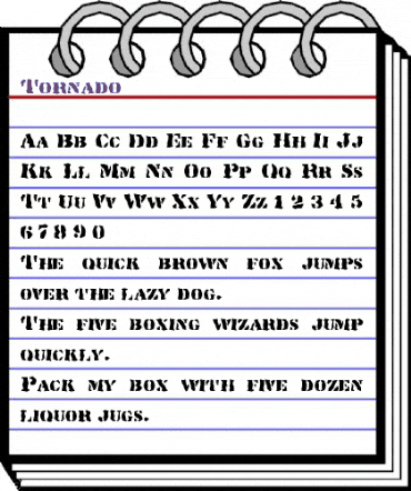 Tornado Regular animated font preview