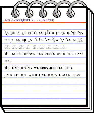 Tornado Regular animated font preview