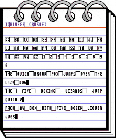 Torturer Crushed Regular animated font preview