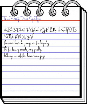 Tosca Beauty Demo Regular animated font preview