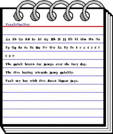 TotalyOutline Medium animated font preview