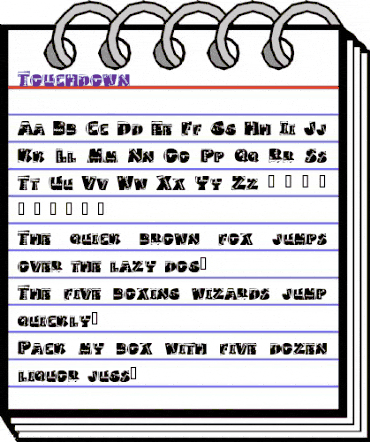 Touchdown Regular animated font preview