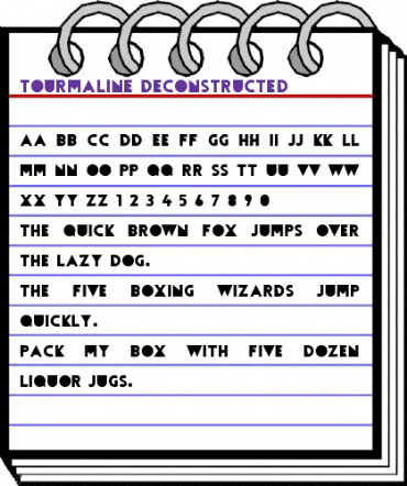 Tourmaline Deconstructed animated font preview