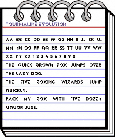 Tourmaline Evolution animated font preview