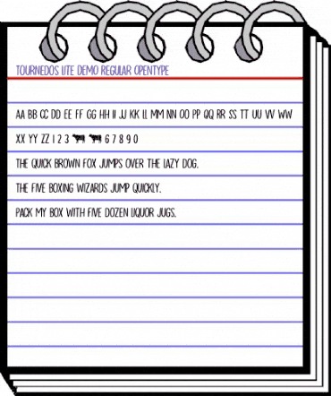 Tournedos Lite DEMO Regular animated font preview