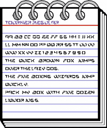 Tourner Regular animated font preview