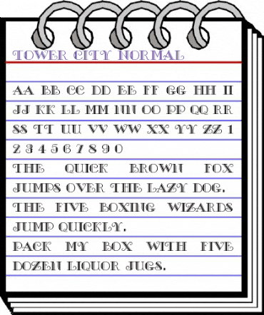 Tower City-Normal Regular animated font preview