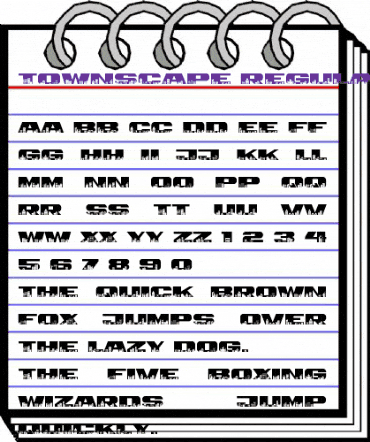 Townscape Regular animated font preview