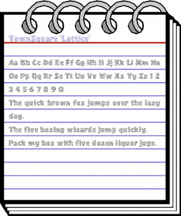 TownSquare 'Lattice' Regular animated font preview