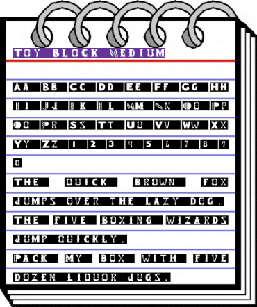 Toy Block Medium animated font preview