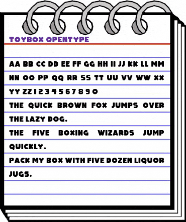ToyBox Regular animated font preview