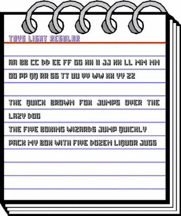Toys Light Regular animated font preview