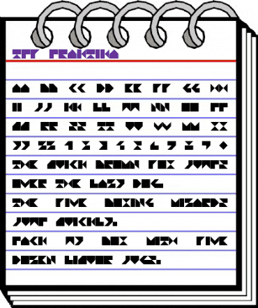 TPF Praktika Regular animated font preview