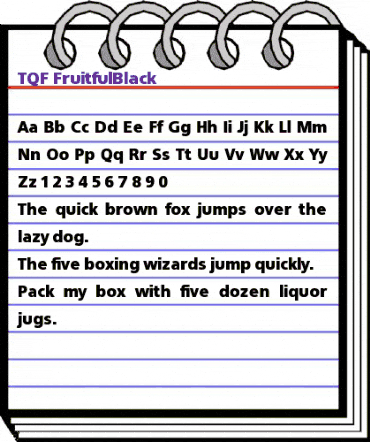 TQF_FruitfulBlack Regular animated font preview