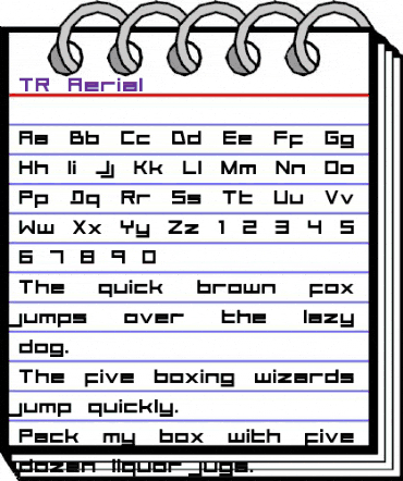 TR Aerial Regular animated font preview