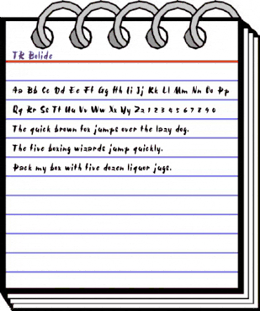 TR Bolide Regular animated font preview