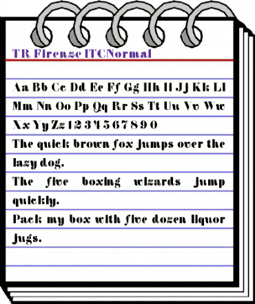 TR Firenze ITCNormal animated font preview