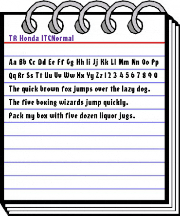 TR Honda ITCNormal animated font preview TR Honda ITCNormal animated font preview